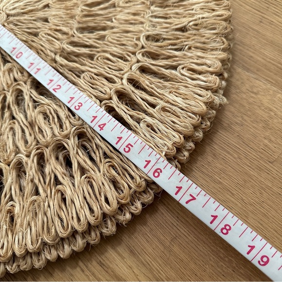 Set of 3 Round Boho Wicker Rattan Neutral Woven Raffia Wall Decor 16" - Picture 5 of 5